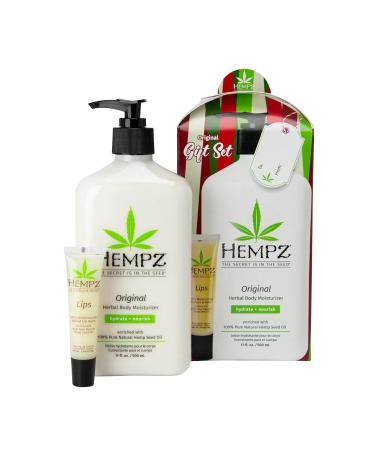 Hempz Original Moisturizer 17 oz & Lip Balm Gift Set - Hydrating Skincare Ideal Gift for All Skin Types - Shop Internationally - Buy Online on GoSupps.com