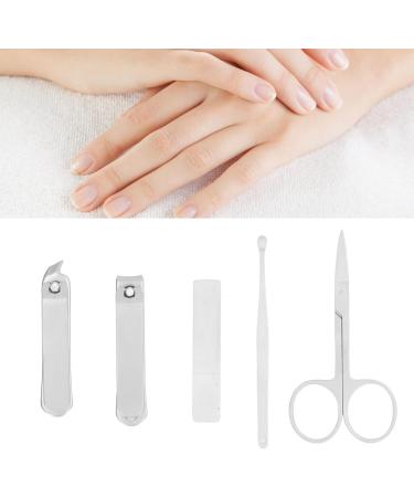 Manicure Set 5 Pieces Manicure Set Personal Care Nail Clipper Kit Stainless Steel High Sharpness Nail Clippers Pedicure Kit Professional Grooming Kit for Finger Nail Toenail Ear - Buy Online on GoSupps.com