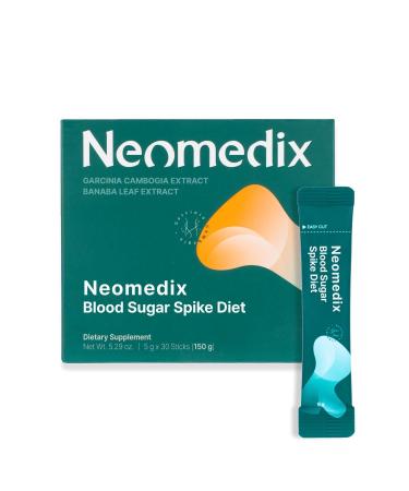 NEOMEDIX Fiber Supplement Plant-Based Fiber Bead Blend for Digestive Wellness Craving Control & Daily Balance with Psyllium Husk Chicory Root Garcinia Cambogia & Banaba Leaf 30 Packs