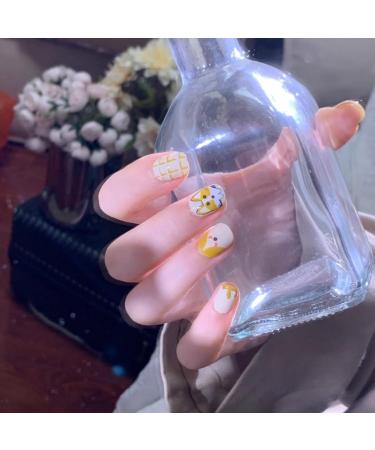 Wearing nail by hand corgi nail care cartoon cute wearing nail care patch short false nail(M) - Buy Online on GoSupps.com