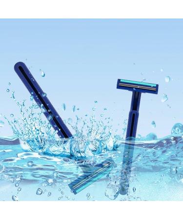 Buy Wudaizhi Men's Razor 10PCs - Portable Manual Beard Trimmer for Home & Travel - Long Handle Blue | Best International Shipping - Buy Online on GoSupps.com