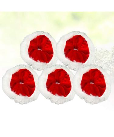 Frcolor 5pcs Christmas Hair Scrunchies - Red Elastic Ponytail Holders for Women & Girls - Buy Online on GoSupps.com