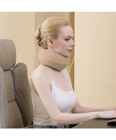 Neck Brace | Soft Adjustable Cervical Collar Soft Foam Neck Brace Cervical Collar Adjustable Support Brace for Sleeping Relieves Neck Pressure and Spine Pressure Yellow - Buy Online on GoSupps.com