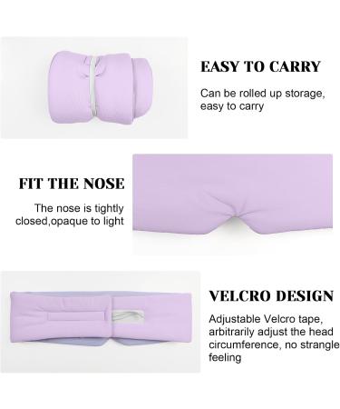 Sleep Mask & Hearing Protection Set - 1 Sleep Mask + 4 Ear Plugs | Soft Breathable Adjustable Travel Goggles for Men & Women - Purple - Buy Online on GoSupps.com