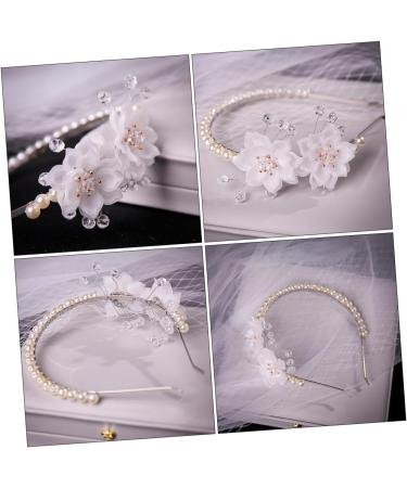 PLAFOPE Pearl Flower Headband Wedding Decor Pearl Headband Decorative Flower Headband Flower Head Band Wedding Hair Accessory Headband Ornament Head Band for Bride Exquisite Hair Band - Buy Online on GoSupps.com