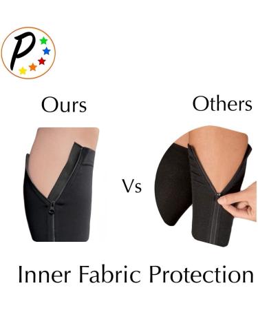 Presadee Closed Toe 15-20 mmHg Zipper Compression Socks - Black 2XL - Buy Online on GoSupps.com