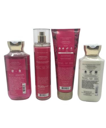 Bath & Body Works SUN-RIPENED RASPBERRY Deluxe Gift Set - Holiday Gift with Shower Gel Mist Body Cream & Lotion - Full Size - Buy Online on GoSupps.com