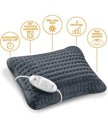 Buy Beurer HK 48 Cosy Sofa Heating Pillows - Quick Heating 3 Temperature Levels Soft & Safe 40x30 cm - Ideal for Comfort Internationally - Buy Online on GoSupps.com