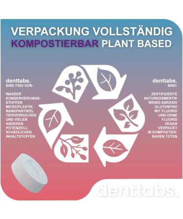 Denttabs 2 x 125 Strawberry Toothbrushing Tablets - Complete Alternative to Toothpaste - With Adapted Fluoride Content - For Children - Plastic Free - Preservative Free - - Buy Online on GoSupps.com