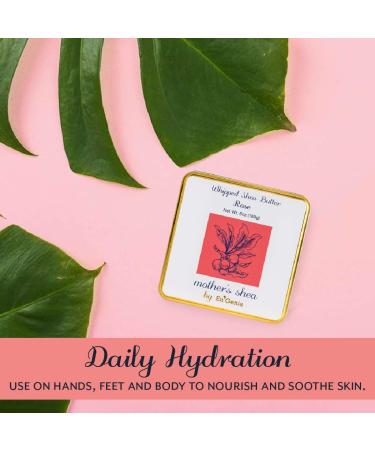 Mother's Shea Whipped Shea Butter (Rose 6 Oz Tin) - 100% Pure Raw African Shea | Organic & Sustainably-Sourced | Natural Skin & Hair Care - Buy Online on GoSupps.com