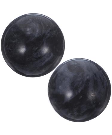 2 Stk Chinese relaxing B Lle black baoding ball Healing stress balls massage balls jade -ball handball massage stone baoding balls fascia set exercise ball marble older medium black