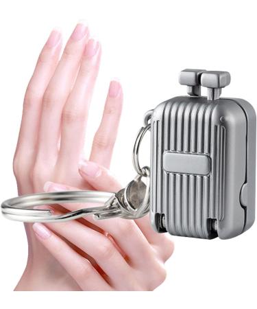 Travel Nail Clippers Fingernail Cutter | Stainless Steel Nail Cutter Keychain Foldable - Tool for Cutting Fingernails and Toenails for Camping Travel School Silver S - Buy Online on GoSupps.com