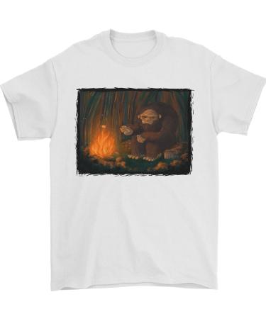 Bigfoot Camping and Cooking Marshmallows Mens T-Shirt 100% Cotton S Purple - Buy Online on GoSupps.com
