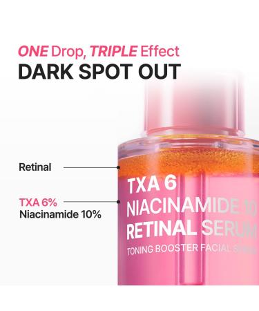 PURITO TXA 6% + Niacinamide 10% + Retinal Facial Serum | for Dark Spots Hyperpigmentation Uneven Tone | High-Level Tranexamic Acid 6% | Korean skincare 30mL 1.01 fl.oz Dark Spot Out - Buy Online on GoSupps.com