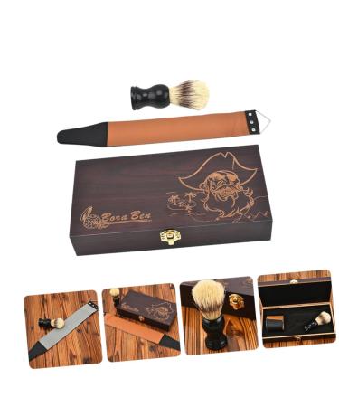 Frcolor Men's Razor Set - Premium Shaving Brush & Wood Case - Stylish & Durable Grooming Essentials - Buy Online on GoSupps.com