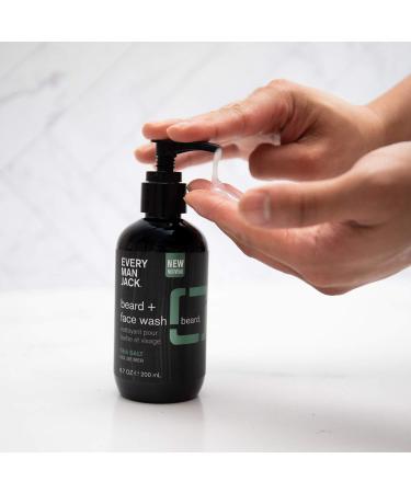 Every Man Jack Beard + Face Wash - Subtle Sea Salt Fragrance - Deep Cleans, Conditions, and Softens Beard - 6.7 oz - Buy Online on GoSupps.com