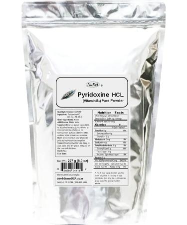 NuSci Pyridoxine HCl Vitamin B6 Pure Powder 1000g (1.0Kg 2.2 lb) - Buy Online on GoSupps.com