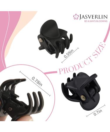 JASVERLIN Matte Black Small Hair Clips - 50pcs Mini Claw Clips for Fine Thin Hair Styling - Non-Slip Strong Grip Accessories for Women and Girls - Buy Online on GoSupps.com