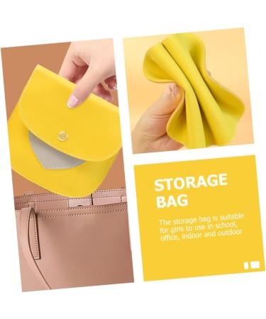 4-Piece Women's Bandage & Menstrual Storage Bag Set | Stylish Leather Cosmetic Bags for Teens & Students - 14x13.5cm - Buy Online on GoSupps.com