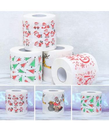 Christmas Printed Toilet Paper Roll 170 Sheets of 3-Layer Cute Pattern Printing Tissue Paper Holiday Bathroom Decorative Paper Towels Xmas Funny Gifts A 1 count (Pack of 1) - Buy Online on GoSupps.com