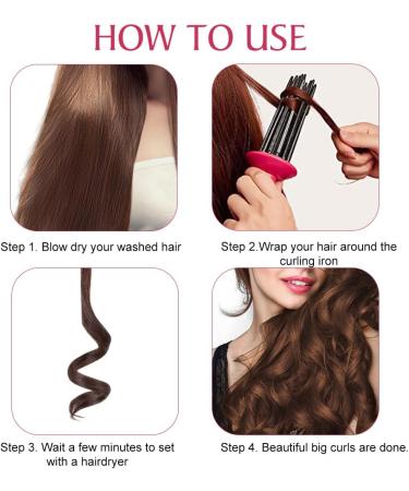 Portable Curly Hair Curling Brush - Volume & Fluffy Styling Tool | Antislip Comb Wand for Effortless Hairstyling - Buy Online on GoSupps.com