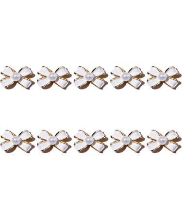 10Pieces 3D Nail Nail Art Accessories Bows Nail Jewelry Alloy-Nail Art Decorations for Women and Girls Metal Nail Studs for Nail Art Black Fragrant Butte - Buy Online on GoSupps.com