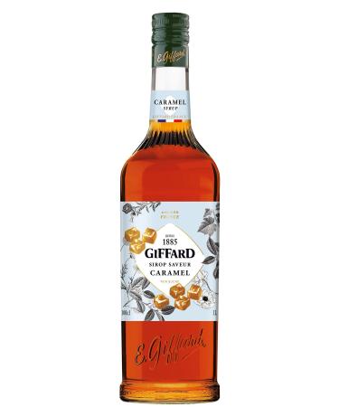 GIFFARD - Caramel flavor syrup - French recipe and manufacture - Gourmet and Warm - 1 Liter