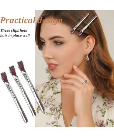 QEQSHQO 6 Pieces Duck Hair Bill Clips Resistant et Durable Curl Clips Sectioning Clips with Styling Comb (4.14 Pouces) (Silver) - Buy Online on GoSupps.com