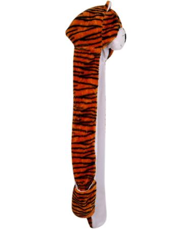IBLUELOVER Kids Winter Hat Gloves Scarf Set - Brown Tiger Cartoon Animal Hooded 3-in-1 Faux Fur Party Hat & Gloves with Pockets - Buy Online on GoSupps.com