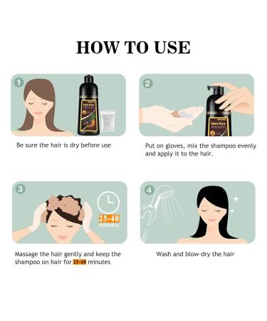 Cherry Brown Hair Dye Shampoo for Gray Hair - Long-lasting 3 in 1 Instant Color | Unisex Hair Color Solution 16.9 Fl Oz - Buy Online on GoSupps.com