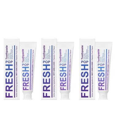 Purple Teeth Cleaning Toothpaste - Stain/Tartar Removal Long-Lasting Fresh Breath Non-Irritating Formula(3PCS)