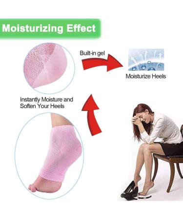  AWIWTOBQ Pack of 3 pairs of moisturizing gel socks - Soft ventilation - Open-heel socks - For dry and hard skin - Buy Online on GoSupps.com