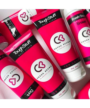 Cocoa Brown Tough Stuff 3-in-1 Body Scrub | Exfoliating Pre-Tan & Self Tan Exfoliator | 6.8 oz - International Shipping Available - Buy Online on GoSupps.com