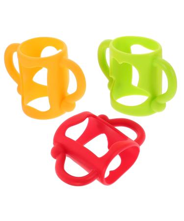 Abaodam 3 pcs Silica Gel Silicone Bottle Handle Wide Mouth Handle Bottle Holder Bottle Soft Handles Soft Handle Feeding Bottle