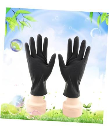 Vaguelly 10pi ces Kit Moufles De Protection Noirs Latex R utilisables Pour Teinture Capillaire Et Soins Salon Professionnel - Buy Online on GoSupps.com