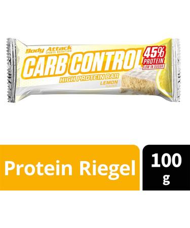Body Attack Carb Control Protein Bar - Low Sugar High Protein No Added Sugar Whey Protein Lemon Mix Box (10 x 100g) - Ideal Healthy Snack for Weight Management - Buy Online on GoSupps.com