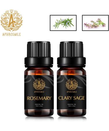 Aromatherapy Clary Sage Essential Oil Set for Diffuser 2X10ml 100% Pure Rosemary Essential Oils Kit for Humidifier- Rosemary Clary Sage Essential Oils Aromatherapy Rosemary Oil Pure Clary Sage Oil - Buy Online on GoSupps.com