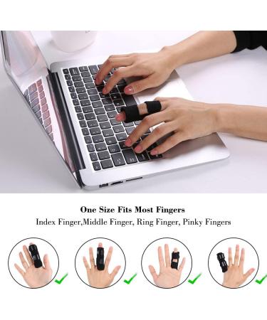 ACWOO Finger Splints 2 Pcs - Adjustable Fixing Belt, Metal Support - Trigger Finger Splint for Broken Finger, Arthritis Pain Relief - Buy Online on GoSupps.com