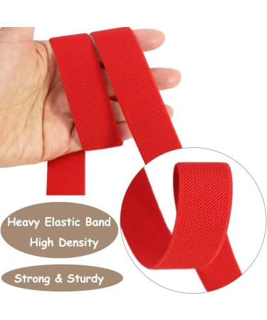 JESEP 1 inch Red Knit Elastic Band - 10 Yards Double-Side Twill Woven Spool for Sewing, Wigs, Skirts - Heavy Stretch Elastic for Waistband - Craft DIY Projects - Buy Online on GoSupps.com
