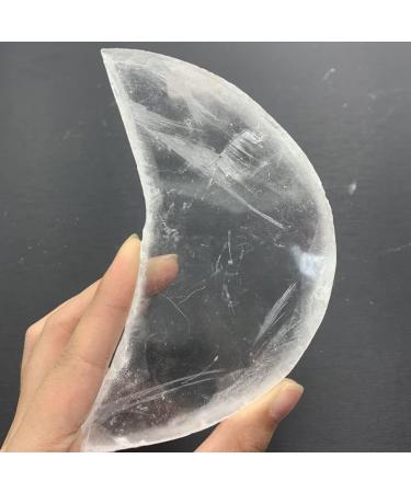 Crystal Natural Clear Gypsum Moon Shape Crystal Polished Stones Hand Carved Home Decoration Gifts Can be Used for JZIGTDEM - Buy Online on GoSupps.com