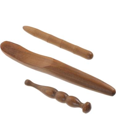 Exceart 3st acupressure stick massage tool wooden massage devices eye acupressure pen massage tab made of wood dot massage device meridian pencil wood duck hock hand fragrant wood