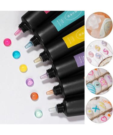 Pigmented Paint Full Coverage DIY Drawing Non Wipe Gel Nail Polish Tube Emboss Painting Polish 5D Pudding Gel - (Color: 09) - Buy Online on GoSupps.com