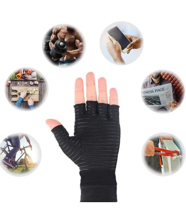 Chargenyang Anti-Slip Compression Arthritis Gloves Fingerless Copper Infused Gloves Pain Relief and Healing Medium - Buy Online on GoSupps.com