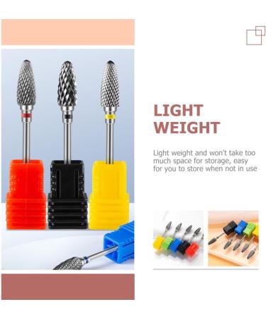 POPETPOP Nail Polisher Nail Stamping Polish Nails Nail Bits Nail Art Polishing Bits Tungsten Nail Bit Nail Drill Tips Cuticle Portable Manicure Polish Tools Nail Art Grinding Bits Vacuum 7x1.3cm As Shown 4 - Buy Online on GoSupps.com