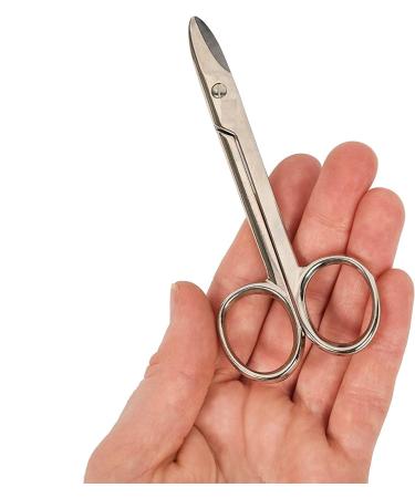 Professional Stainless Steel Beauty Scissors for Manicure, Pedicure, and Grooming - Curved Blade Nail Scissors for Men and Women - Buy Online on GoSupps.com