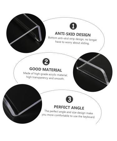 Buy Hemoblo 2-Piece Acrylic Keyboard Rest - Aesthetic Desk & Gaming Accessories | Slipproof Transparent Presentation Stand - 43x14cm - Buy Online on GoSupps.com
