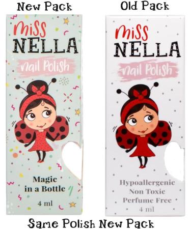 Miss Nella Once Upon A Time Pink Glitter Nail Polish for Kids | Non-Toxic, Odour Free, Water Based - Safe & Easy Peel Off Formula for Children - Buy Online on GoSupps.com