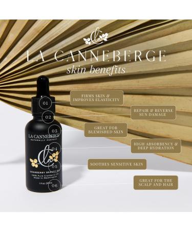 Buy La Canneberge Cranberry Beauty Oil - Organic Hydrating Oil for Face Hair & Body - Non-Greasy & Vitamin-Rich - 1 Fl Oz - Buy Online on GoSupps.com