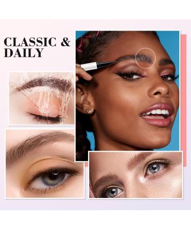 2024 Upgraded Magic Eyebrow Pencil | 3D Waterproof Sweatproof & Long-Lasting 4-Tip Microblading Brow Pen - Vivid Hair-Like Brows in Light Brown - Buy Online on GoSupps.com
