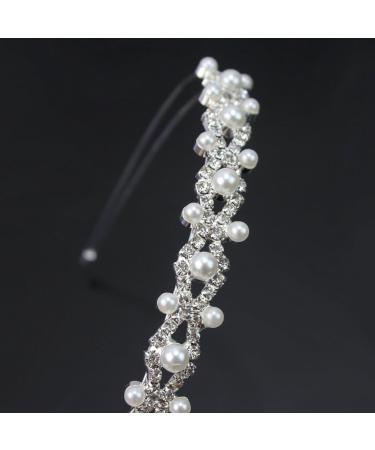 Shop Rhinestone Art Pearls Wedding Bridal Hair Accessories - Elegant Headbands & Hair Hoops for Bride - Buy Online on GoSupps.com